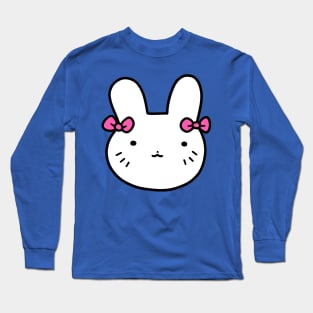 Bow Bunny Face Long Sleeve T-Shirt